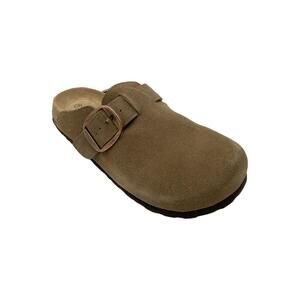 KIDMI Women's Genuine Memory Foam Cork Clogs Mocha - Medium